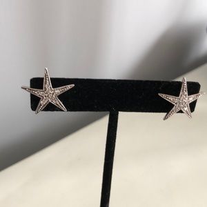 Darling silver star earrings